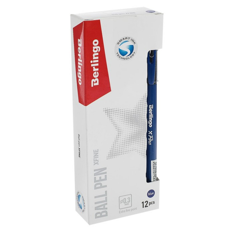 Ручка Berlingo XFine грип. 0.3мм синяя 03500